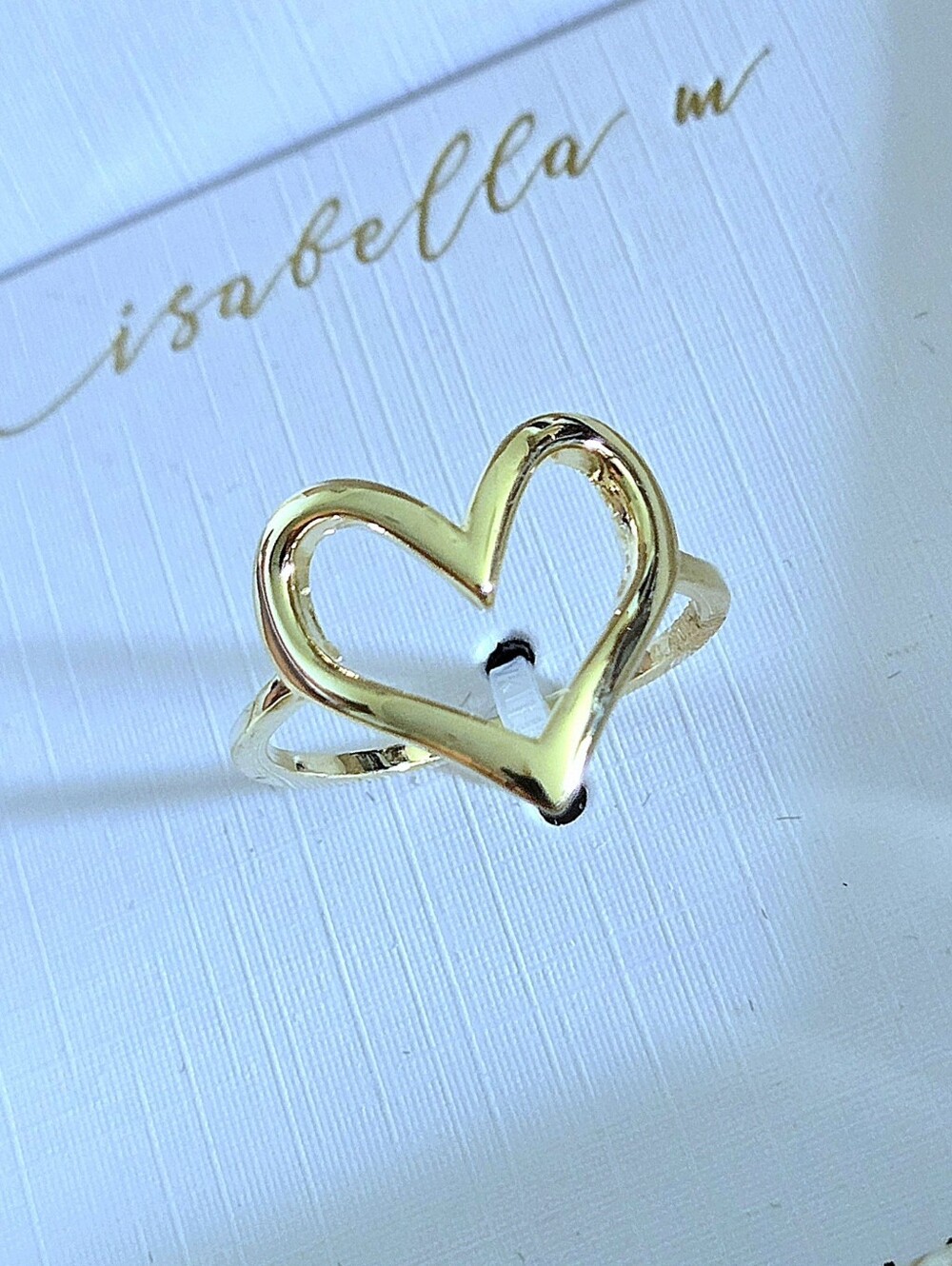 isabella m. Gold💛 Open Heart Ring💍 - NIB